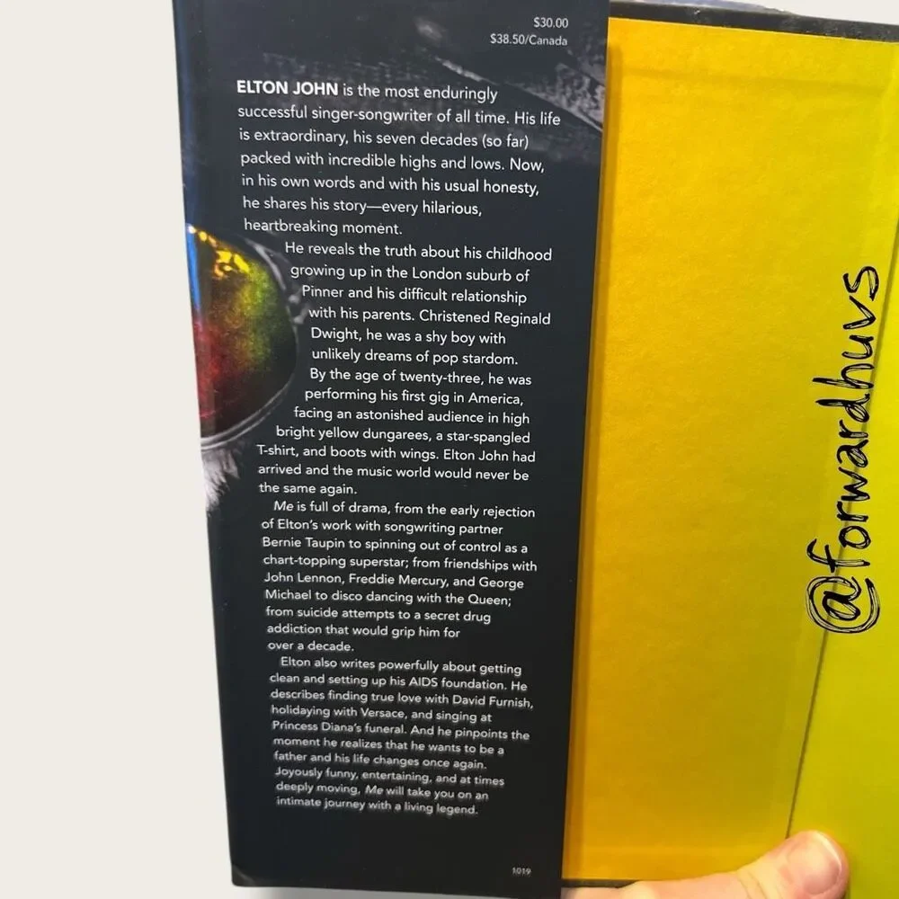 Me – Elton John – Hardcover First US Edition (2019) – Autobiography